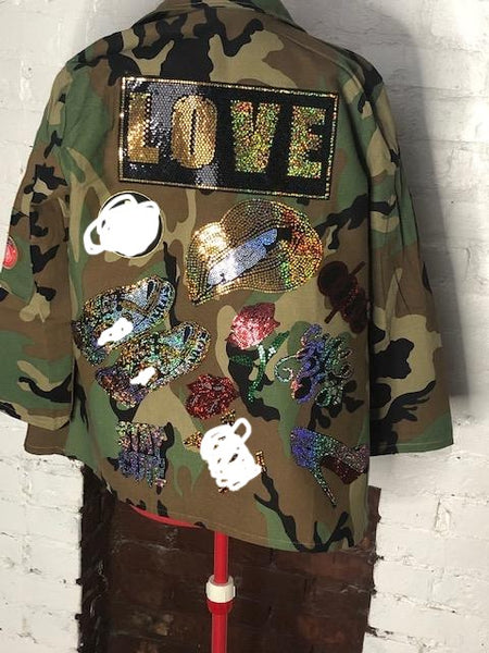 GABBY Camouflage  Patchwork Jacket