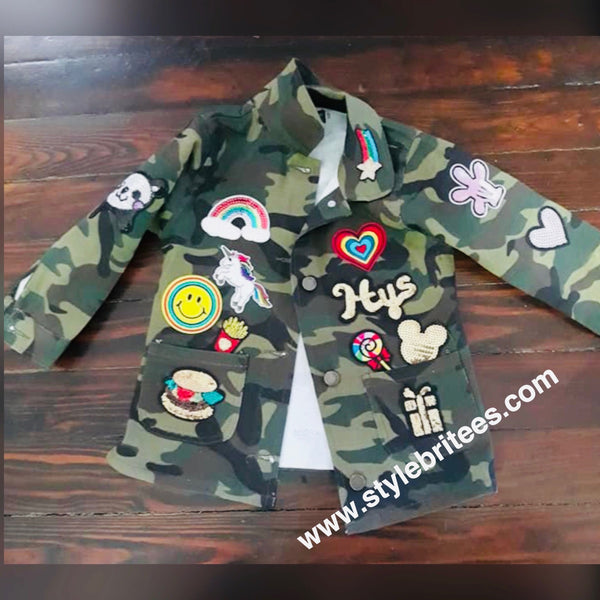 CAMOUFLAGE PATCHWORK JACKET KIDS