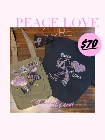 Breast Cancer Peace Love Cure BOX Breast Cancer Peace Love Cure BOX