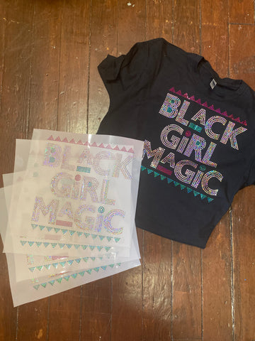 BLACK GIRL MAGIC BLING T-SHIRT BLACK GIRL MAGIC BLING T-SHIRT