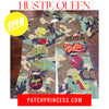 HUSTLE QUEEN CAMOUFLAGE BLING Patchwork JACKET