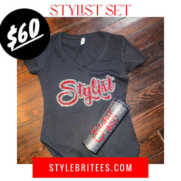Stylist Bling TEE & TUMBLER SET