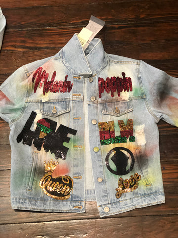 BLACK LIVES MATTER DENIM DISTRESSED JACKET BLACK LIVES MATTER DENIM DISTRESSED JACKET