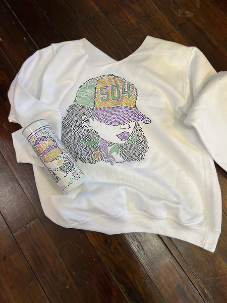 MARDI GRAS CHIC Bling TEE & TUMBLER SET