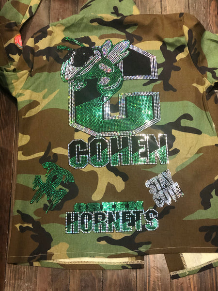 COHEN HORNETS Camouflage  Patchwork Jacket