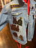MINDING MY BAG DENIM BLING Patchwork JACKET