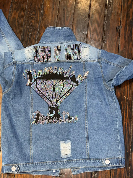 THEMIS DIAMONDS OF DISTINCTION DENIM  Patchwork JACKET
