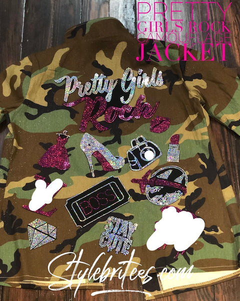 Girls camouflage hot sale jacket