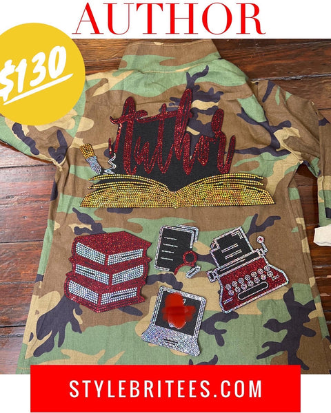 AUTHOR CAMOUFLAGE BLING Patchwork JACKET