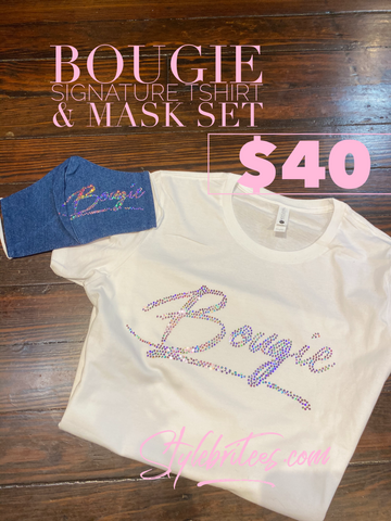 Bougie Signature BLING T-SHIRT &  MASK SET Bougie Signature BLING T-SHIRT &  MASK SET