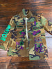 MARDI GRAS FLOAT CAMOUFLAGE BLING Patchwork JACKET