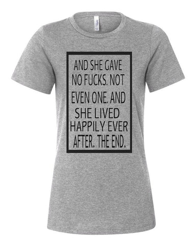 AND SHE GAVE NO FUCKS. NOT EVEN ONE. AND SHE GAVE NO FUCKS. NOT EVEN ONE.