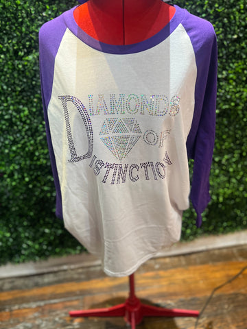 DIAMONDS OF DISTINCTION BLING BASEBALL TEE