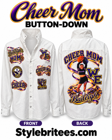 CHEER MOM Button Down