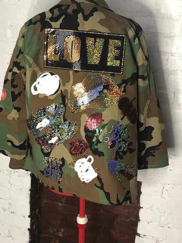 GABBY Camouflage  Patchwork Jacket