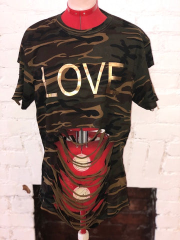 Love Camouflage  DISTRESSED SHIRT