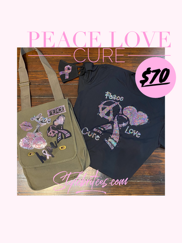 Breast Cancer Peace Love Cure BOX