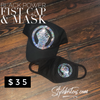 BLACK POWER FIST Mask & Cap Set