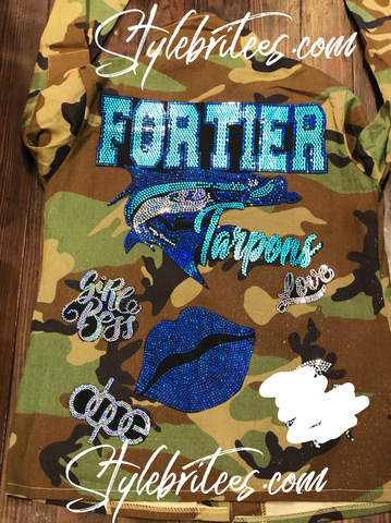 FORTIER TARPONS Camouflage  Patchwork Jacket