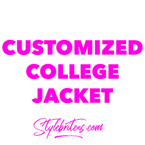 COLLEGE CUSTOMIZE CAMOUFLAGE BLING Patchwork JACKET